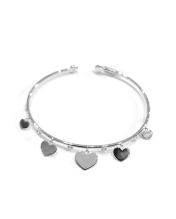 Bracciale Crivelli in Oro Bianco con Cuori e Diamanti