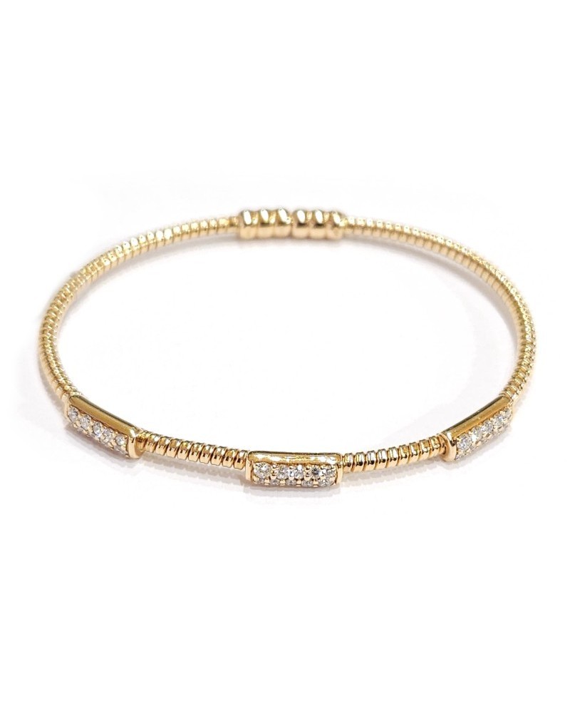Crivelli Rigid Bracelet in Rose Gold with Pavé Diamonds