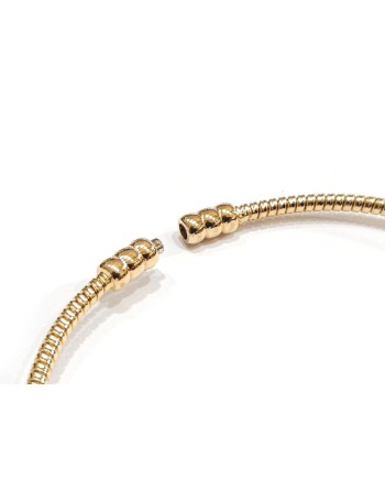 Bracelet rigide Crivelli en or rose avec pavé de diamants