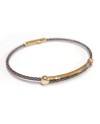 Crivelli Men's Bracelet in Rose Gold and Steel with Black Diamonds