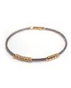 Bracciale da Uomo Crivelli in Oro Rosa e Acciaio con Diamanti Bianchi
