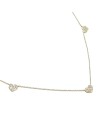 Collier ras de cou Crivelli en or jaune avec cœurs et diamants