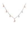 Fantasy Crivelli Choker in Rose Gold with Moon and Diamonds