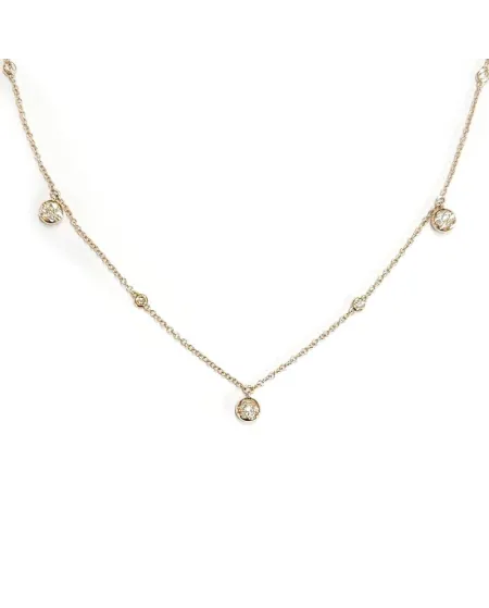 Collier ras du cou Crivelli en or rose avec pavé de diamants