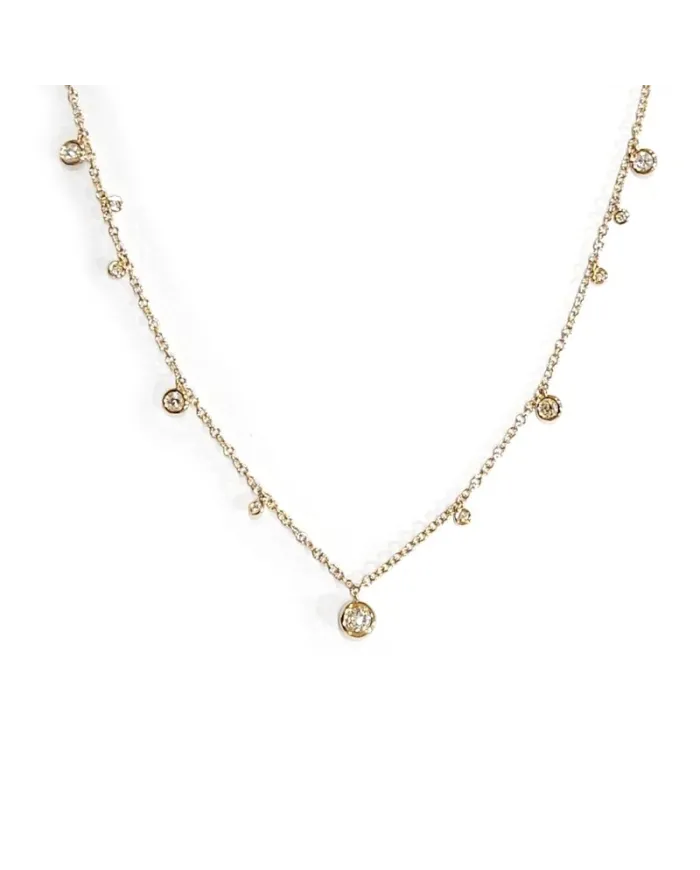 Collier ras du cou Crivelli en or rose avec diamants