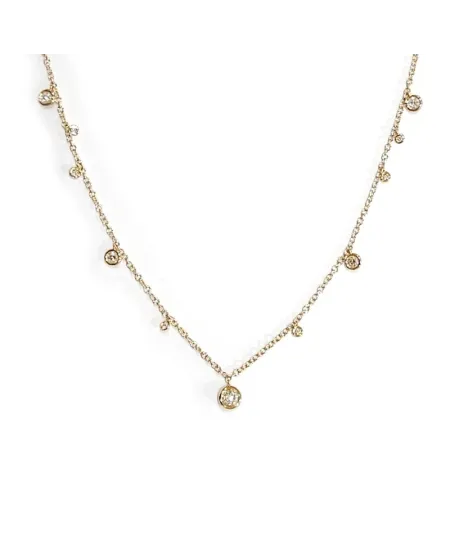 Collier ras du cou Crivelli en or rose avec diamants