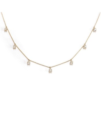 Collier ras du cou Crivelli en or rose avec diamants