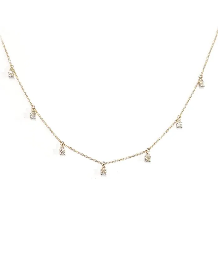 Collier ras du cou Crivelli en or rose avec diamants