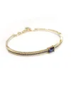 Bracelet Rigide Malafimmina Joy en Or Jaune avec Saphirs Bleus