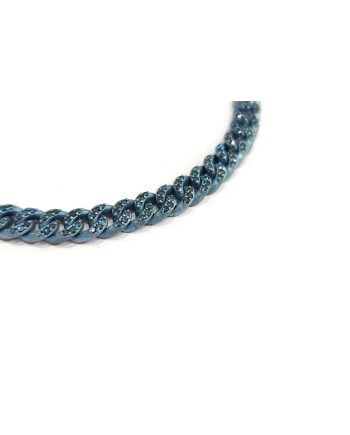 Bracelet Anteo Audace en Titane Bleu avec Saphirs Bleus