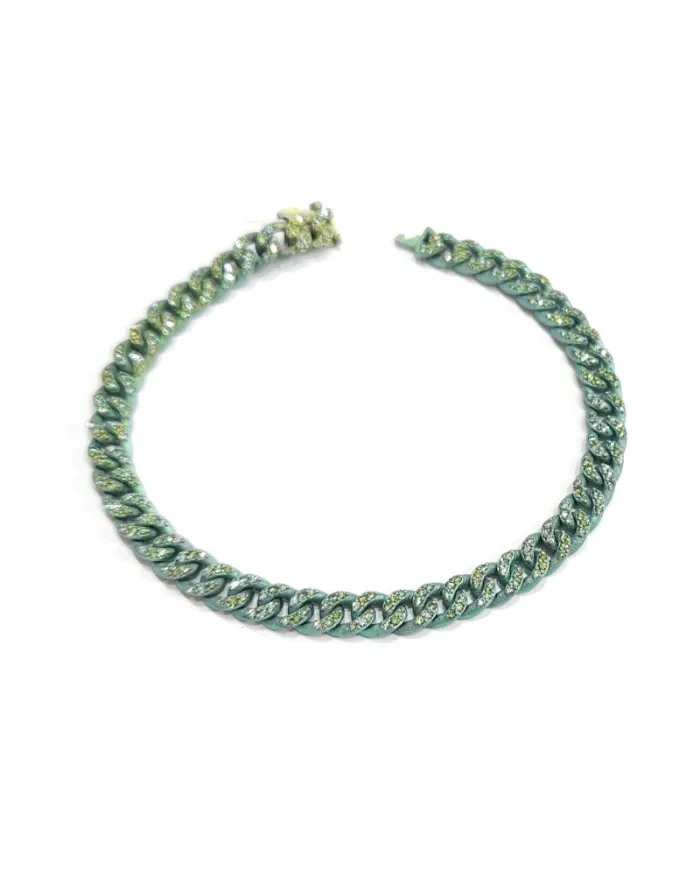 Bracciale Anteo Audace in Titanio Verde con Smeraldi