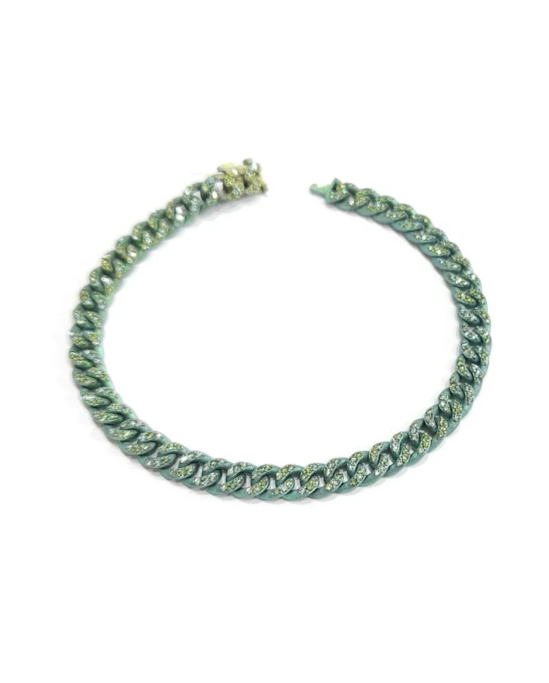 Anteo Audace Bracelet in Green Titanium with Emeralds