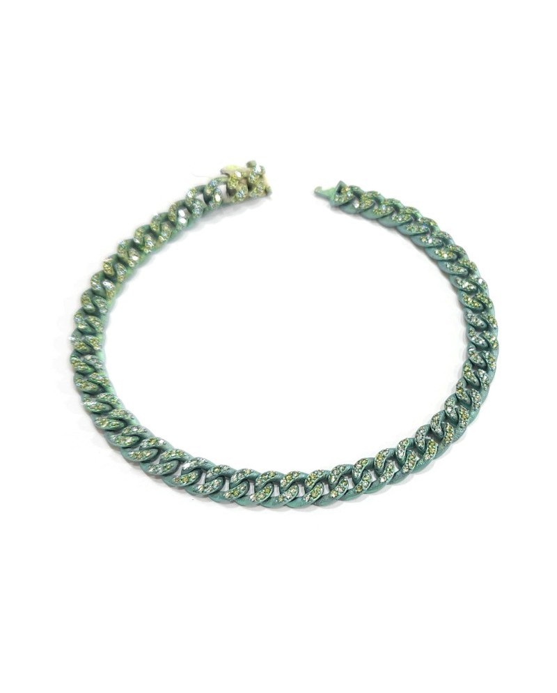 Bracciale Anteo Audace in Titanio Verde con Smeraldi