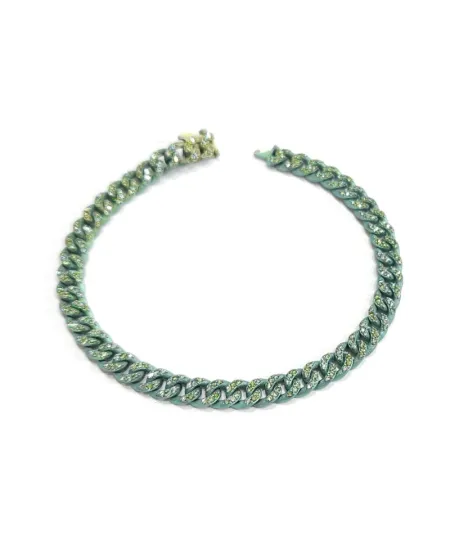 Anteo Audace Bracelet in Green Titanium with Emeralds