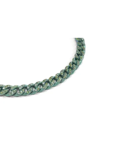 Anteo Audace Bracelet in Green Titanium with Emeralds