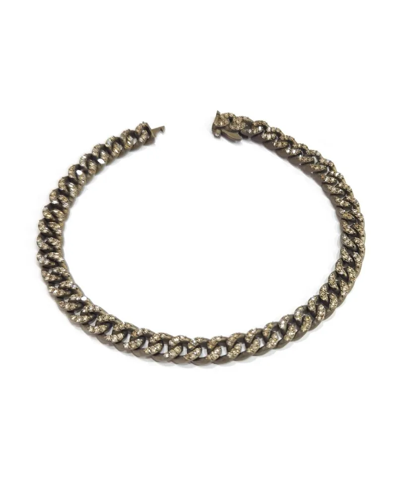 Anteo Audace Bracelet in Titanium with Brown Diamonds