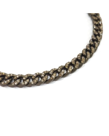 Bracciale Anteo Audace in Titanio Coffee con Diamanti Brown