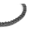 Bracelet Naturel Anteo Audace en Titane avec Diamants Noirs