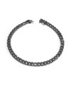 Anteo Audace Natural Titanium Bracelet with Black Diamonds