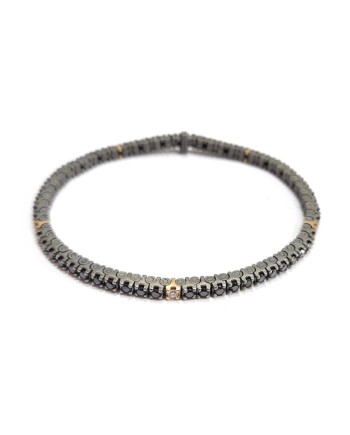 Bracelet Tennis Anteo Journey en Titane et Or avec Diamants