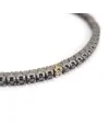 Anteo Journey Tennis Bracelet in Titanium and Gold with Diamonds