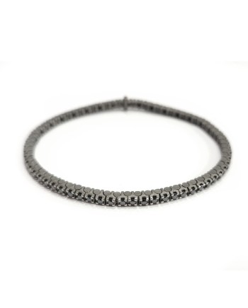Bracelet Tennis Anteo Journey en Titane avec Diamants Noirs