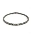 Anteo Journey Tennis Bracelet in Titanium with Black Diamonds