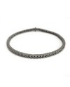 Bracelet Tennis Anteo Journey en Titane avec Diamants Noirs