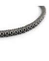 Anteo Journey Tennis Bracelet in Titanium with Black Diamonds