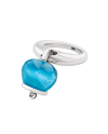 Chantecler Et Voilà Bague Campanelle Medium en Argent et Résine Bleu Clair avec Diamant