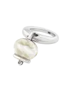 Chantecler Et Voilà Campanelle Medium Ring in Silver and White Resin with Diamond