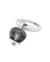 Anello Medio Chantecler Et Voilà Campanelle in Argento e Resina Nera con Diamante
