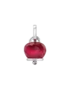 Ciondolo Medio Chantecler Et Voilà Campanelle in Argento e Resina Borgogna con Diamante