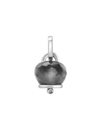 Chantecler Et Voilà Campanelle Medium Pendant in Silver and Black Resin with Diamond