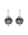 Chantecler Et Voilà Campanelle Medium Earrings in Silver and Black Resin with Diamonds