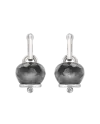 Chantecler Et Voilà Campanelle Medium Earrings in Silver and Black Resin with Diamonds