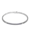 Anteo Wraparound Tennis Bracelet in White Gold with Sapphires and White Diamonds