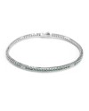 Anteo Wraparound Tennis Bracelet in White Gold with Emeralds and White Diamonds