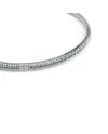 Bracciale Tennis Anteo Avvolgente in Oro Bianco con Smeraldi e Diamanti Bianchi