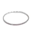 Anteo Wraparound Tennis Bracelet in White Gold with Rubies and White Diamonds