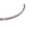 Bracelet Tennis Enveloppant Anteo en Or Blanc avec Rubis et Diamants Blancs