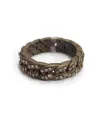 Anteo Elastic Ring in Titanium with Brown Diamonds