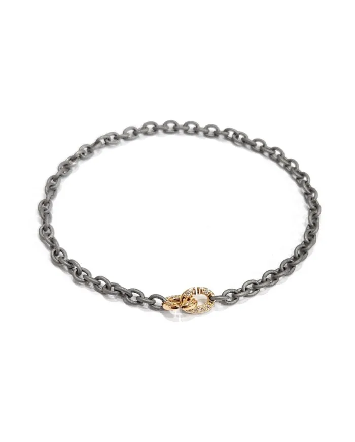 Bracelet Anteo Essentia en Titane et Or avec Diamants