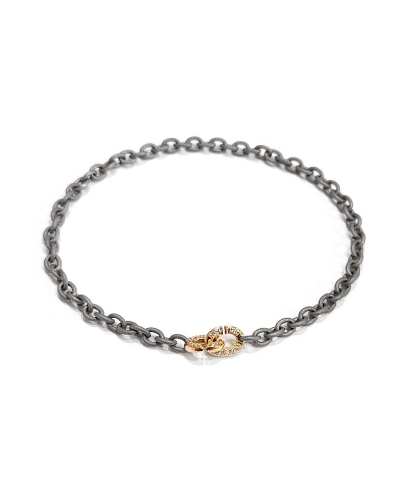 Bracelet Anteo Essentia en Titane et Or avec Diamants