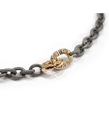 Bracciale Anteo Essentia in Titanio e Oro con Diamanti