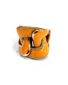 Anteo Magnifica Ring in Titanium and Gold with Brown Diamonds