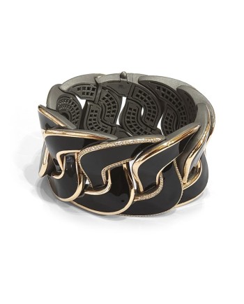 Bracciale Anteo Magnifica Ebano in Titanio e Oro con Diamanti
