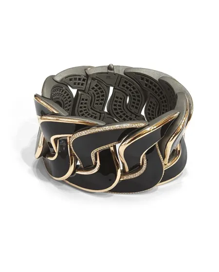 Anteo Magnifica Bracelet in Titanium and Gold with Diamonds
