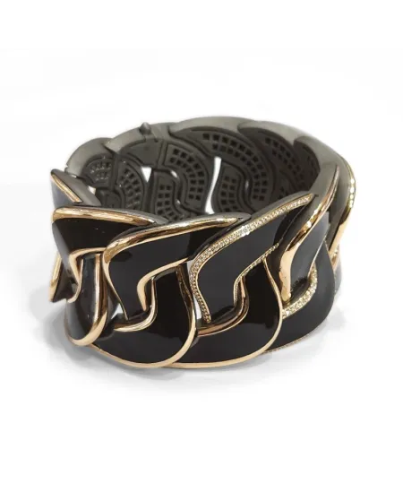 Anteo Magnifica Bracelet in Titanium and Gold with Diamonds
