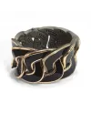 Anteo Magnifica Bracelet in Titanium and Gold with Diamonds